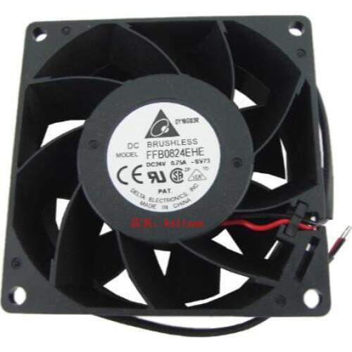 Original Delta FFB0824EHE 8038 8cm 24V 0.75A 2 wire double ball fan fan
