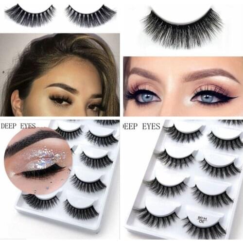 10/20/50 boxes Mink Eyelashes 5 PairsLong Lasting Mink Lashes Natural Soft Eyelashes Extension Thick 3D False Eyelashes