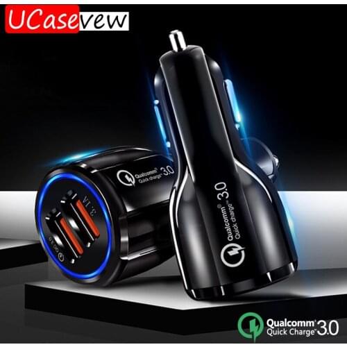 Qualcomm Qc3.0 Certified Car Quick Charger 30W Fast Charging for Huawei Samsung Xiaomi iPhone 3.0 USB Car Charge Auto Adapter