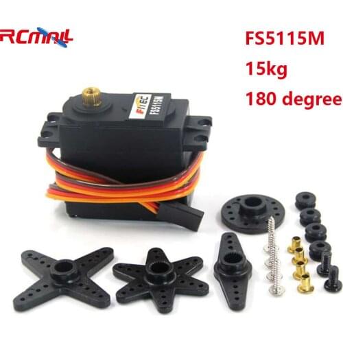 Feetech FS5115M 15KG 180 Degree Metal Gear Servo Motor For Robot Arm Beer System RC Robot