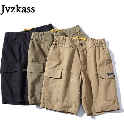 Jvzkass female 2018 new summer youth Harajuku bf wind trend Korean retro Japanese casual tooling shorts Z172