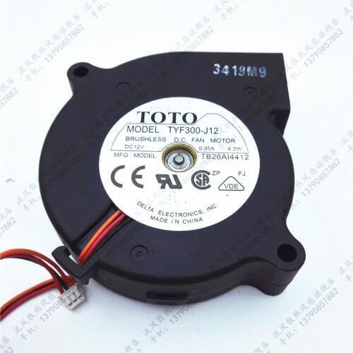 TOTO TB26AI4412 TYF300-J12 DC 12V 0.35A 70x70x20mm 3-wire Server Cooling Fan