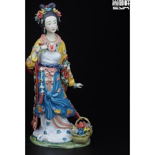 Shiwan doll master of fine ancient characters of a dream of Red Mansions twelve beauties Lin Daiyu ceramic ornaments crafts