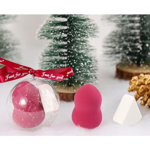 1PC Makeup Foundation Sponge Makeup Puff Christmas Ball Beauty Egg Smooth Sponge Drop-shaped Diamond Makeup Tool