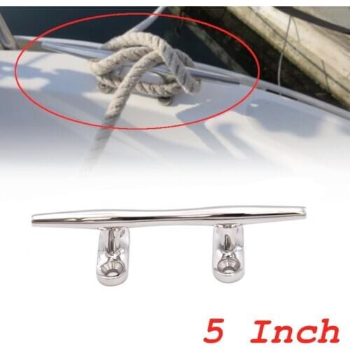 1 Piece Stainless Steel Heavy Duty Boat Hollow Base Cleat 5" High Mirror Finish marine base cleats for yacht accessories