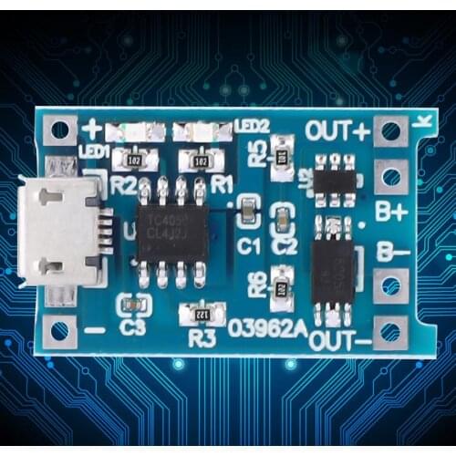 10pcs 5V 1A 2-in-1 Micro USB 18650 Lithium LiPo Battery Charging Protection Board Charger Module Solar Power Solar Charge