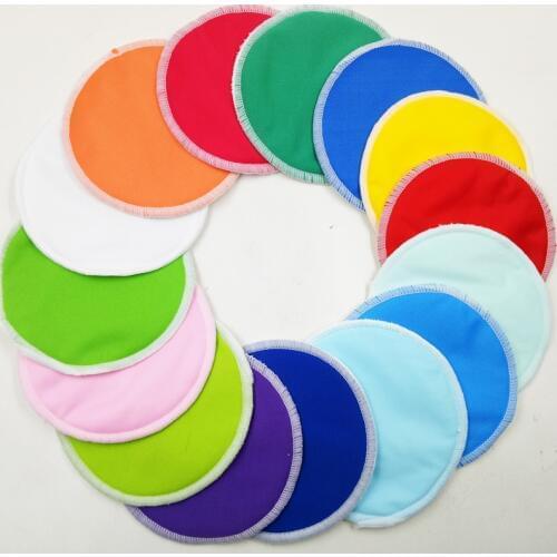 12pcs super soft PUL waterproof breast feeding pads with organic bamboo flannel inner, Eco friendly reusable cloth nursing pads