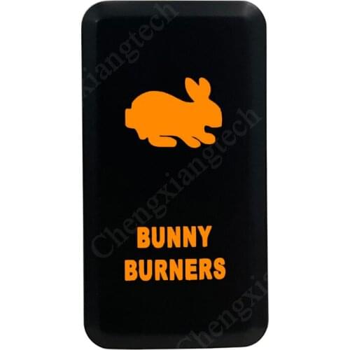 BUNNY BURNERS Push Button Switch Orange LED For Toyota Landcruiser Hilux FJ Cruiser ON OFF Switch With Wire 12 Volt 3Amp