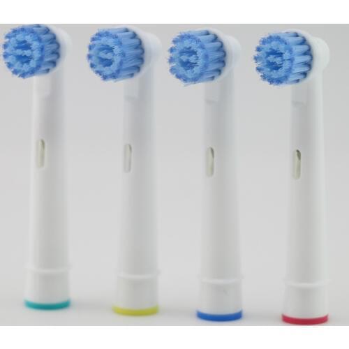 4pcs Sensitive Clean Electric Toothbrush Brush Heads Brush Heads Oral Care For Oral B Toothbrush Ebs17-4 c massage& relaxatio