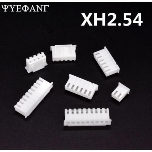 50PCS XH2.54 connector 2.54MM Pitch Female Housing Plastic Shell Plug 2P 3P 4P 5P 6P 7P 8P 9P 10P 12P For PCB Board XH