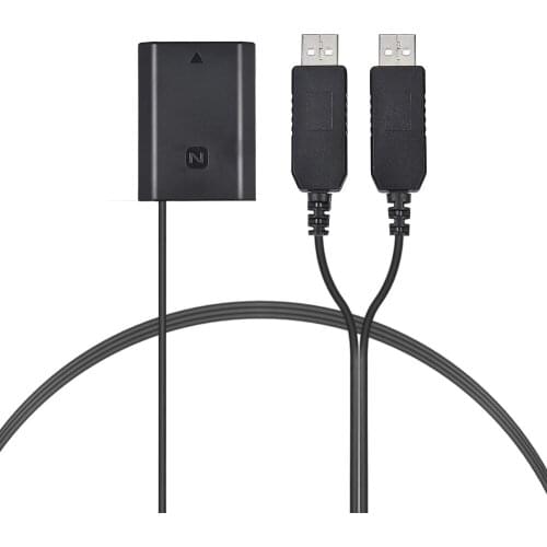 Andoer NP-FZ100 DC Coupler Dual USB Adapter Dummy Battery for Sony A7III A9 A7RIII A7SIII