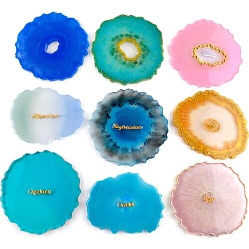 Large Irregular Wave Round Coaster Mold Cup Mat Silicone Resin Mold Epoxy Resin Cement Casting Jewelry Making Art Tools