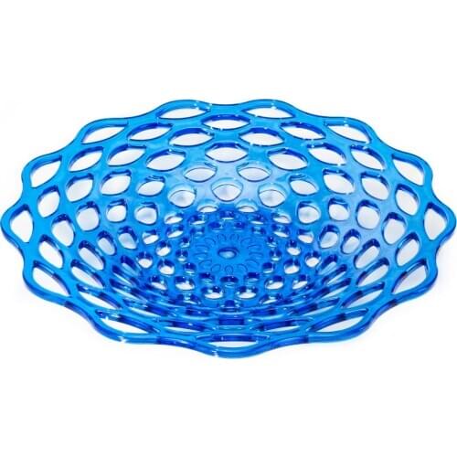 Splayed Blue Fruit Bowl