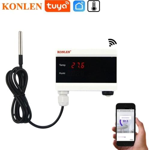 Tuya WiFi Temperature Sensor Thermometer Detector Smart Life App Alert Home Thermostat Control Alarm Remote Monitor Freezer Test