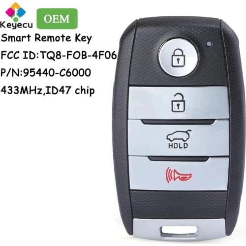 KEYECU OEM Keyless Go Smart Remote Key With 433.92MHz ID47 Chip - FOB for Kia Sorento 2015-2018 TQ8-FOB-4F06 95440-C6000 UMa PE