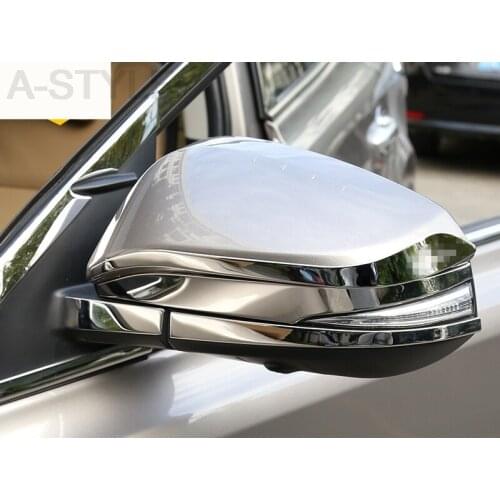 For Toyota RAV4 RAV 4 2016 2017 Stainless Steel Car Rear-view Mirror Covers Shell Rearview Mirror Edge Guards Cover accessories