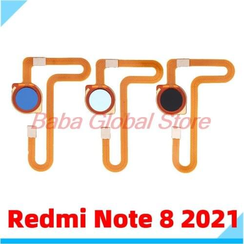 For Xiaomi Redmi Note 8 2021 8 Pro Fingerprint Scanner Home Button Connection Flex Cable Ribbon Spare Parts