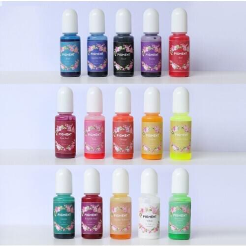 15 colors 10ml DIY Epoxy UV Resin Coloring Dye Liquid pigment High Concentration Handmade DIY Jewelry Making