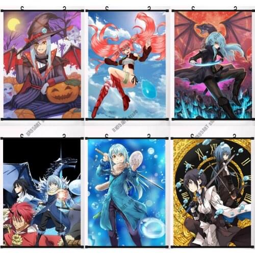 Anime Canvas Painting Tensei Shitara Slime Datta Ken Tempest Rimuru Wall Art Posters and Prints Pictures for Living Room Decor