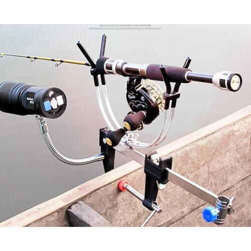 Summer Outdoor Raft Fishing Bracket Adjustable Raft Rod Bracket Bridge Fishing Bamboo Row Boat Fishing Sea Fishing Foot Clip