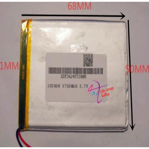 Best battery brand Size 105068 3.7V 3700mah tablet battery with Protection Board For PDA Tablet PCs Digital Products
