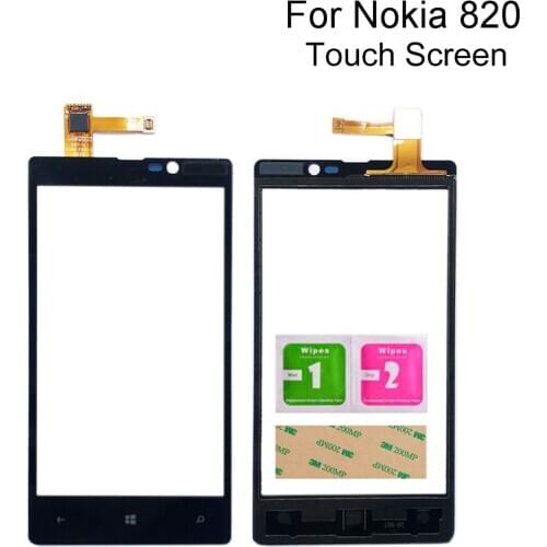 4.3" Mobile Touch Screen For Nokia Lumia 820 N820 Touch Screen Digitizer Sensor Outer Glass Lens Panel Tools 3M Glue