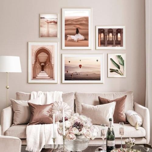 Mosaic Archway Landscape Travel Poster Canvas Painting Wall Art Prints Pictures for Living Room Modern Home Interior Decorative