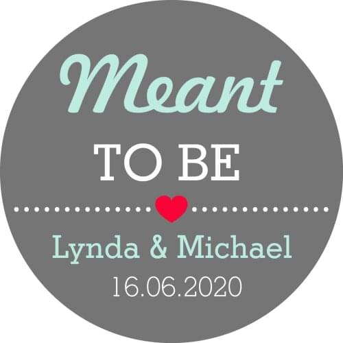 Mint Meant To Be Stickers Wedding Favors sticker