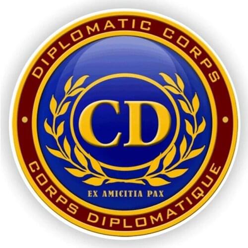 S50375# 10/13/15/17CM Personality PVC Decal Round CD CORPS Diplomatic Seal Car Sticker on Motorcycle Laptop Decorative