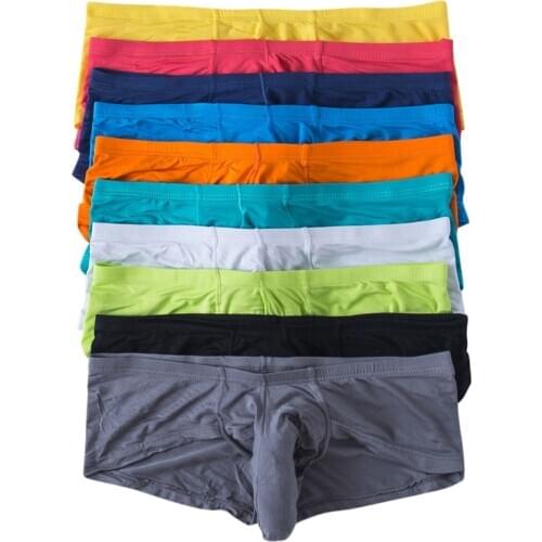 New Sexy Underwear Mens Modal Boxer Shorts Bulge Pouch Soft Underpants Slip Homme Panties Bikini Sexy Jockstrap Mens Boxers