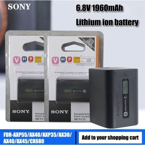 Original Sony NP-FV70 Camera battery pack For Sony HDR-CX230 HDR-CX150E HDR-CX170 CX300 AX700 AX100E AX40 AX45 CX680 FDR-AXP55