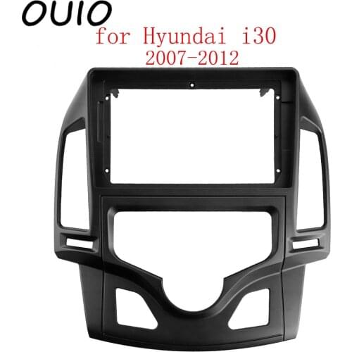 OUIO 9 inch car dashboard Double Din DVD frame decoration kit dashboard panel suitable for Hyundai i30 2007-2012 frame