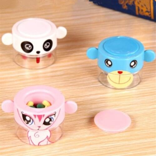 Portable Cartoon Funny Pill Tablet Grinder Medicine Cutter Crusher Storage Compartment Box Pill Splitters Pulverizer Box Holder