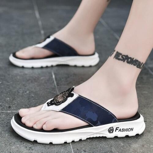 Mens Slippers Summer Flip Flops Mens Fashion Beach Casual Shoes Slippers Men Slides