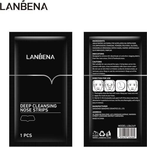 Lanbena Blackhead Remover Face Mask Against Black Dots Black Masks Deep Cleansing Nose Strips Korean Facial Skin Care Products
