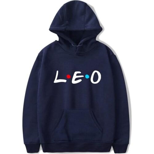 Tops Womens Autumn Spring Constellation Leo Print Hoodie Sweatshirt Pullover Long Sleeved Fashion Kawaii Letter Ladies Hoodies