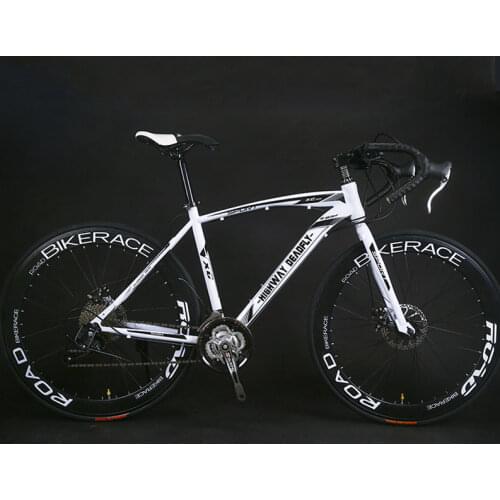 Bike Bicycle Fixed Gear Variable Speed Double Disc Brake Aluminum Alloy Rim Student Man and Women New