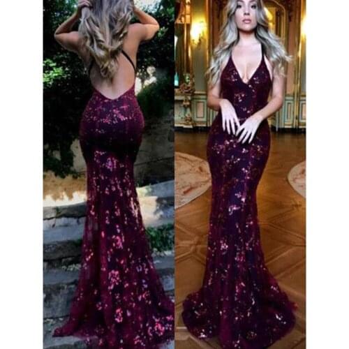 Wine red prom dresses 2020 halter neckline hand made flowers lace appliques dark red evening dresses gowns arabic