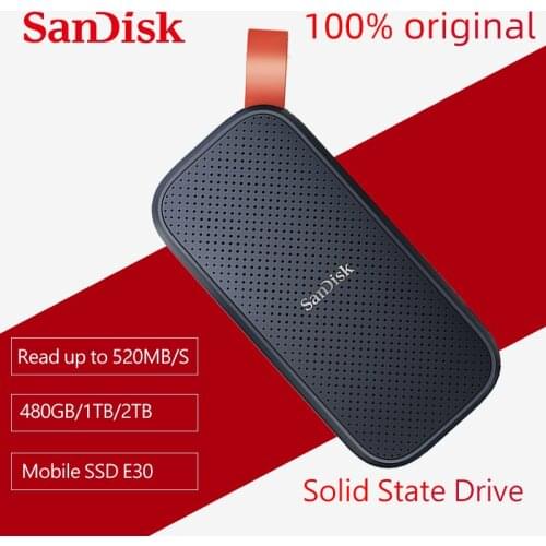 SanDisk SSD 1TB USB 3.1 USB-C SSD 2TB 480GB External Solid State Disk 520M/S external hard drive for Laptop camera or server