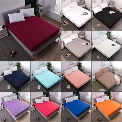 Machine Washable Waterproof Mattress Cover Protector Bed Pad Cover Fitted Sheet for Twin Full Queen King Single Double Size