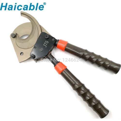 High-efficiency Ratchet manual cu/Al cable cutter shear 75mm Cutter Knife USA Supplier J75