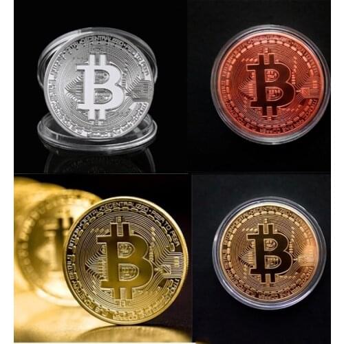 Funny Bitcoin Collectible BTC Coin Pirate Treasure Coins Props Toys For Halloween Party Cosplay Kids New Year Gold Coin 2021