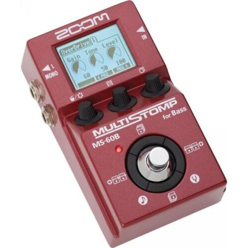 ZOOM MS-60B Integrated Stomp Bass Guitar Single Piece Effector, Multi Effect Pedal, Suitable For Guitar And Bass Guitar