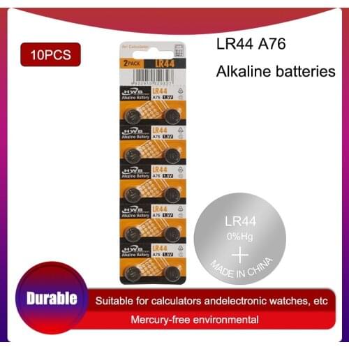 100% Original for Maxell 10pc 1.5V A76 AG13 G13A LR44 LR1154 357A SR44 Button Cell Battery lr44 Lithium Coin Batteries