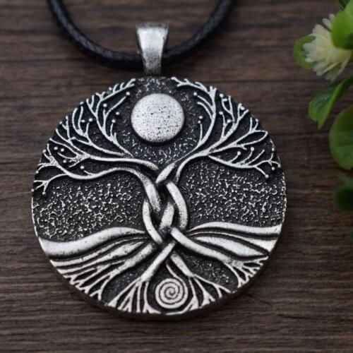 12pcs Double side Tree of Life Pendant Necklace Vikings Amulet Unisex fashion and Creative Necklace
