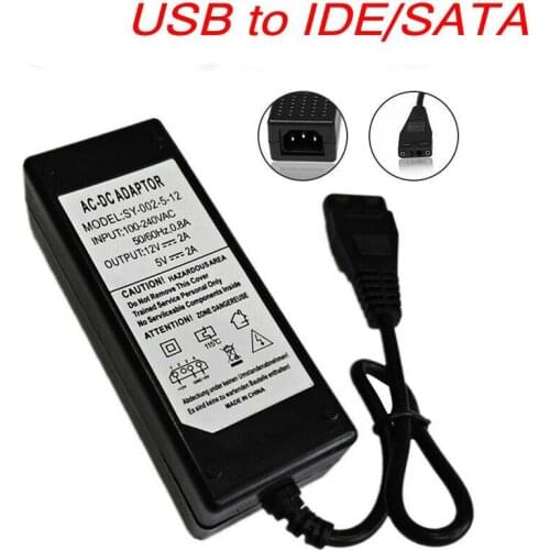 12V/5V 2.5A USB to IDE/SATA Power Supply Adapter Hard Drive/HDD/CD-ROM AC DC Dropshipping