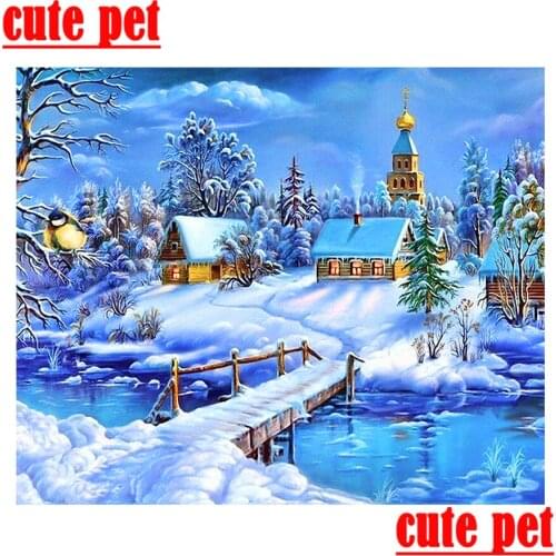 Diy wallpaper Winter igloo 5d diamond painting Full diamant embroidery mosaic stitch cross home decor gifts diamond mosaic