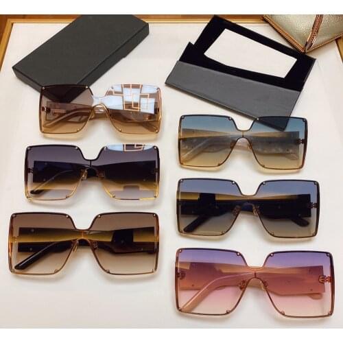 Brand Designer Sunglasses Fashion Personality Sunglasses Women Square Big Sunglasses Luxury Gift Box ins Hot Sun Glasses
