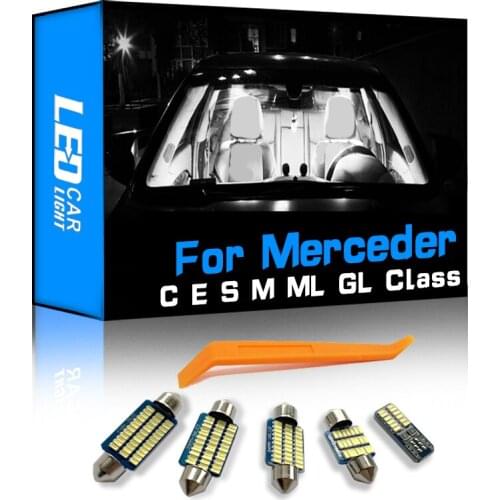 For Mercedes MB C E S M ML GL class W203 W204 W210 W211 W212 W220 W221 W163 W164 X164 X166 Canbus LED Interior Light Kit