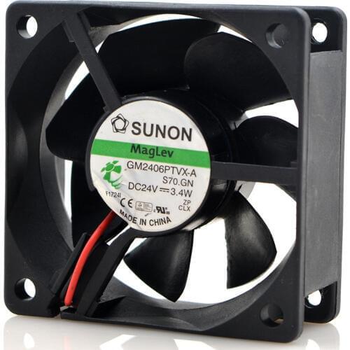FOR SUNON GM2406PTVX-A 24V 3.4W 6025 6CM Ultra-quiet 2-wire cooling fan
